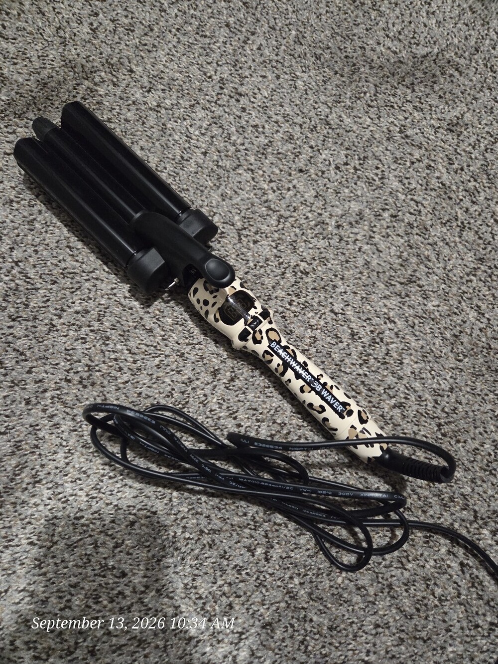 Beachwaver Triple Barrel Waver - Cream Leopard